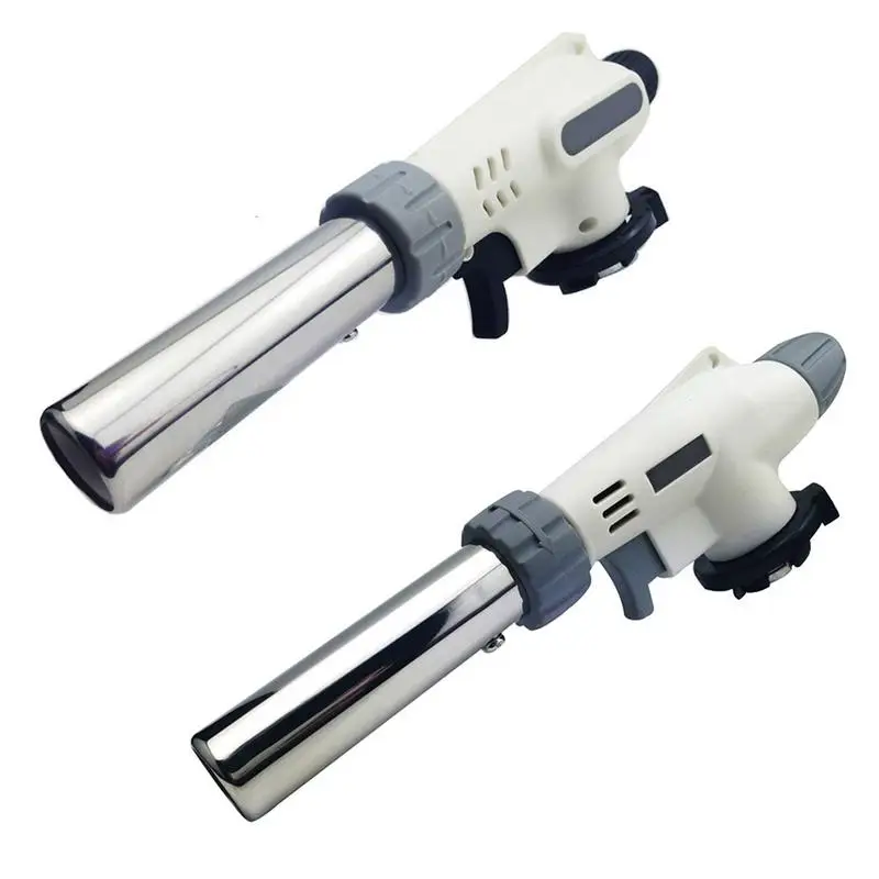 

Portable Copper Torch Flame Gun Butane Gas Burners Flamethrower Ignition Torch Nozzle Lighter For Welding Camping Picnic BBQ