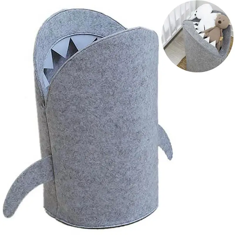 

Cute Cartoon Shark Folding Storage Bins Dirty Clothes Storage Basket Toy Storage Bucket Laundry Basket Household Products