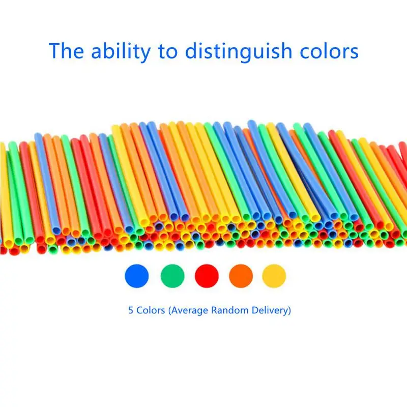 amazing  100Pcs 4D DIY Plastic Toys Straw Inserted Construction Building Blocks Kits Assembly Toys Blocks Br