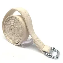 3 м Для женщин Йога стрейч ремень хлопковый бюстгальтер регулируемый d-образное кольцо ремень для йоги Фитнес тренажерный зал веревки с креплением на талии и ноге тянущаяся лента