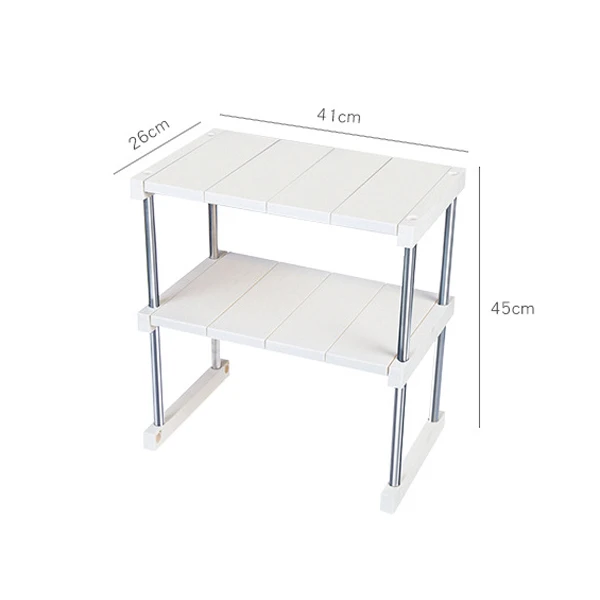 Kitchen Cabinet Counter Shelf Organizer Expandable Stackable For