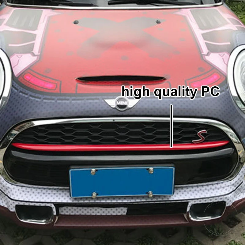 KJAUTOMAX передняя решетка украшение для ПК крышка в полоску для Mini Cooper F55 F56 R60 аксессуары для стайлинга автомобилей