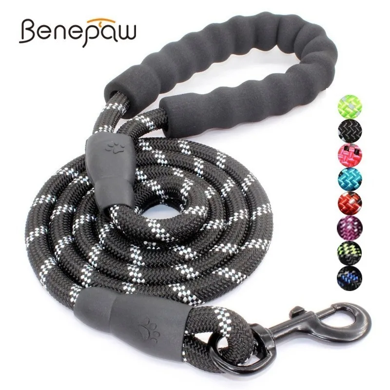 Long Flexi Small Dog Leash Lead Walking Rope Soft Padded Handle Metal Clip Clasp