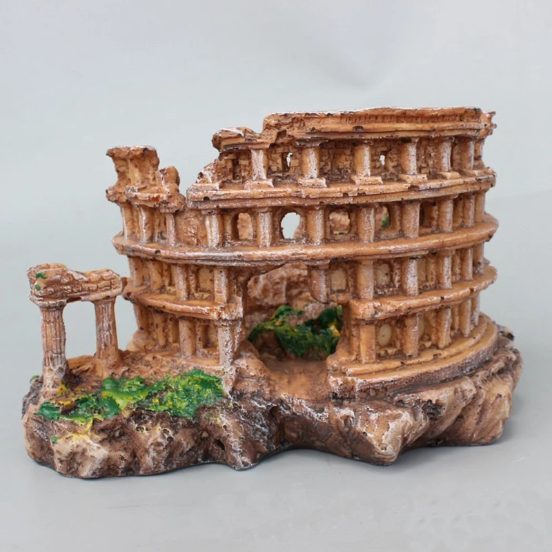 Roman Colosseum Aquarium Fish Tank Ornament Decoration LARGE 29CM