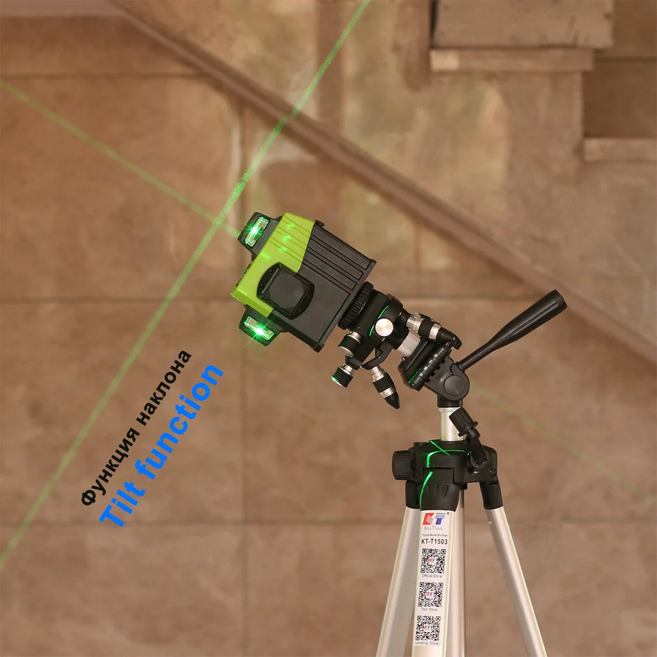 Kaitian 3D лазерный уровень 360 горизонтальный и вертикальный самонивелирующийся зеленый 12 линейных лазеров приемник мощный магнитный кронштейн лазер