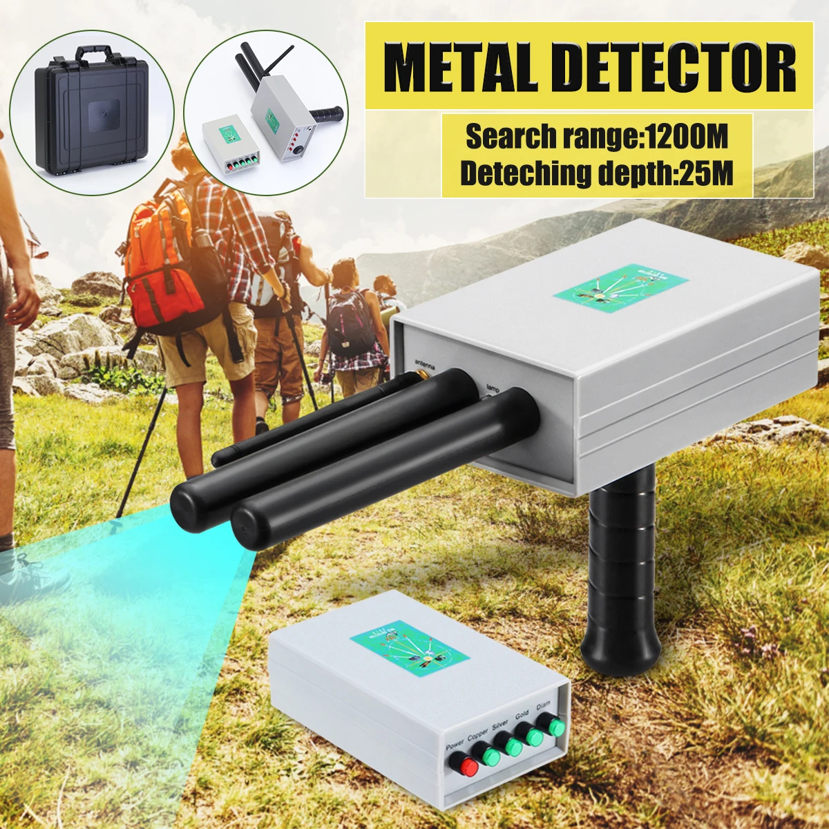 

Depth Metal Detector Professtional Underground Finder Gold Silver Copper Scanner Underground Long Range Gold Detectors