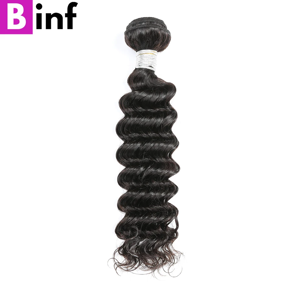 Indian Deep Wave Hair Wig Bundles Human Hair Extensions 1/3/4 Bundles