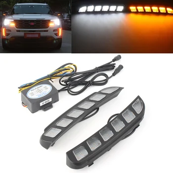 

For Ford Explorer 2016 2017 LED Daytime Running Lights Signal Lamp DRL