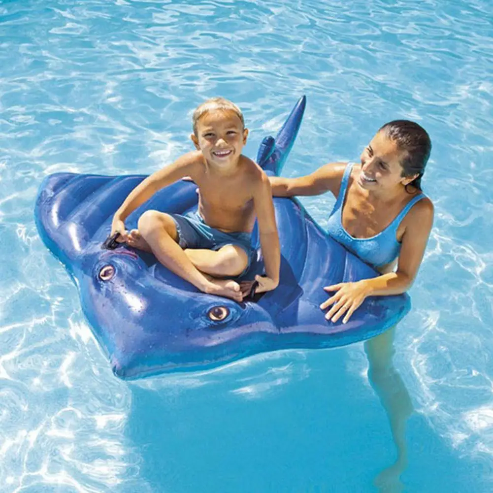 

Kids Vivid Fish Shape Swimming Ring Summer Large Inflatable Pool Float Toy