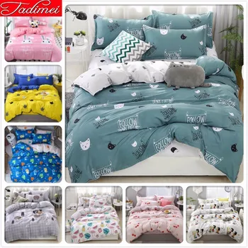 

Kitty Cat Pattern Duvet Cover Sheet Pillowcase Bedding Set Adult Kid Child Soft Cotton Bed Linen Single Full Queen King Big Size