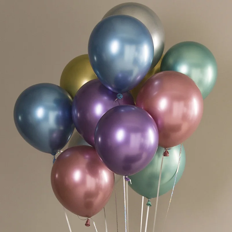 10" Chrome Balloons Bouquet Birthday Party Metallic Wedding Shiny Party Decor 
