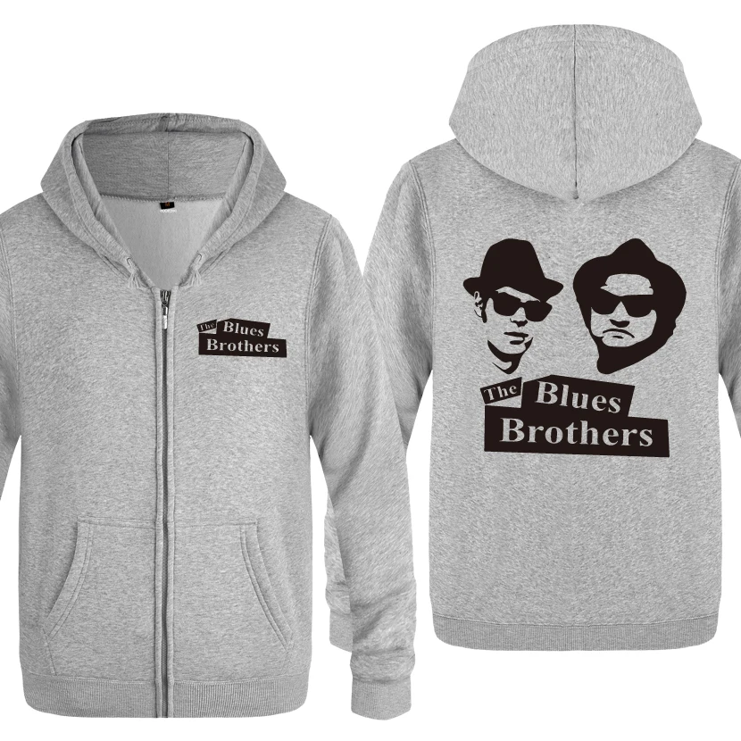 Мужские толстовки с капюшоном The Blues Brothers Jake and Elwood флисовые кардиганы на молнии 2018