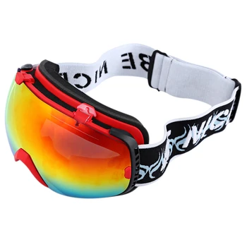 

BE NICE Unisex Spherical Anti-fog Dual Lens Snowboard Skiing Goggle Eyewear PTU Frame Water Resistant Good Visual Effect