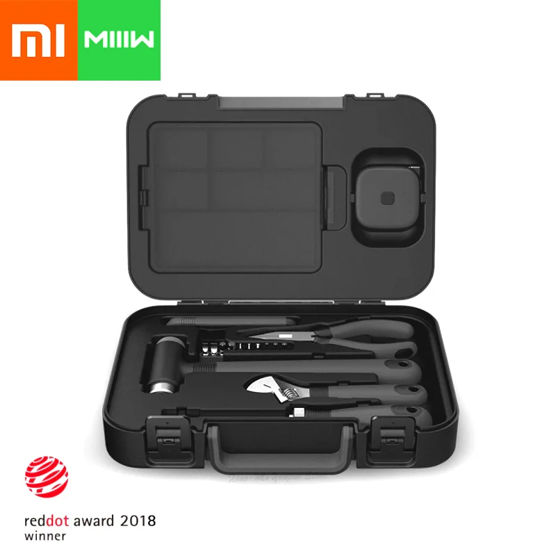 

XIAOMI MIIIW ABS 6+2 Portable Utility Tool Box Kit for Car Home Double-headed Hammer Ratchet Screwdriver Needle-nosed Pliers