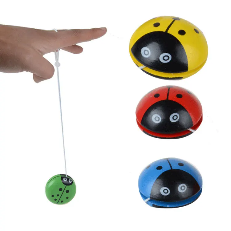 

Cute Ladybird Modeling Style Yo Yo Ball Ladybug YOYO Creative High Precision Bearing Professional Wooden Toys New Gift For Kids