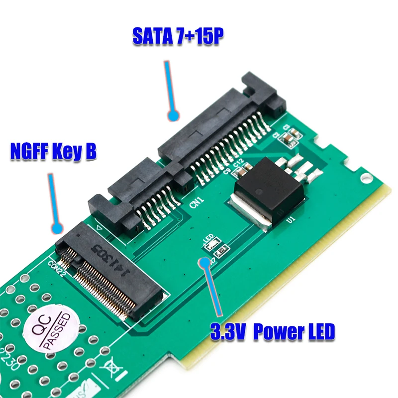 NGFF(M.2) B-key SATA-Bus SSD to SATA 3,0 адаптер со слотом памяти DDR поддержка установки DDR2 DDR3 DDR4 DDR5 настольная материнская плата