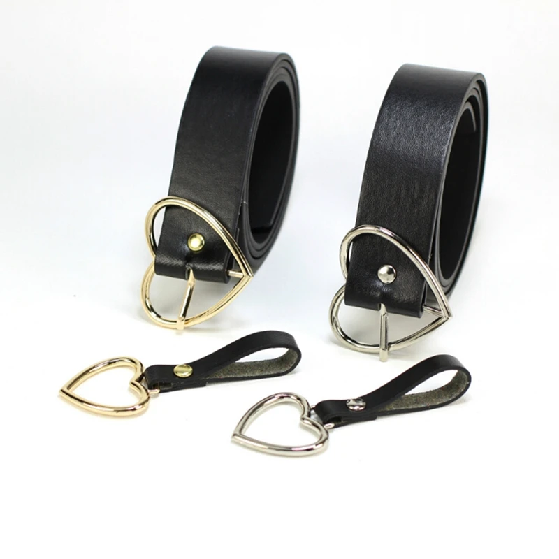Metal Dress Decor Casual PU Leather Heart Buckle Belts Waistband Metal Dress Decor Casual PU Leather Heart Buckle Belts Waistband