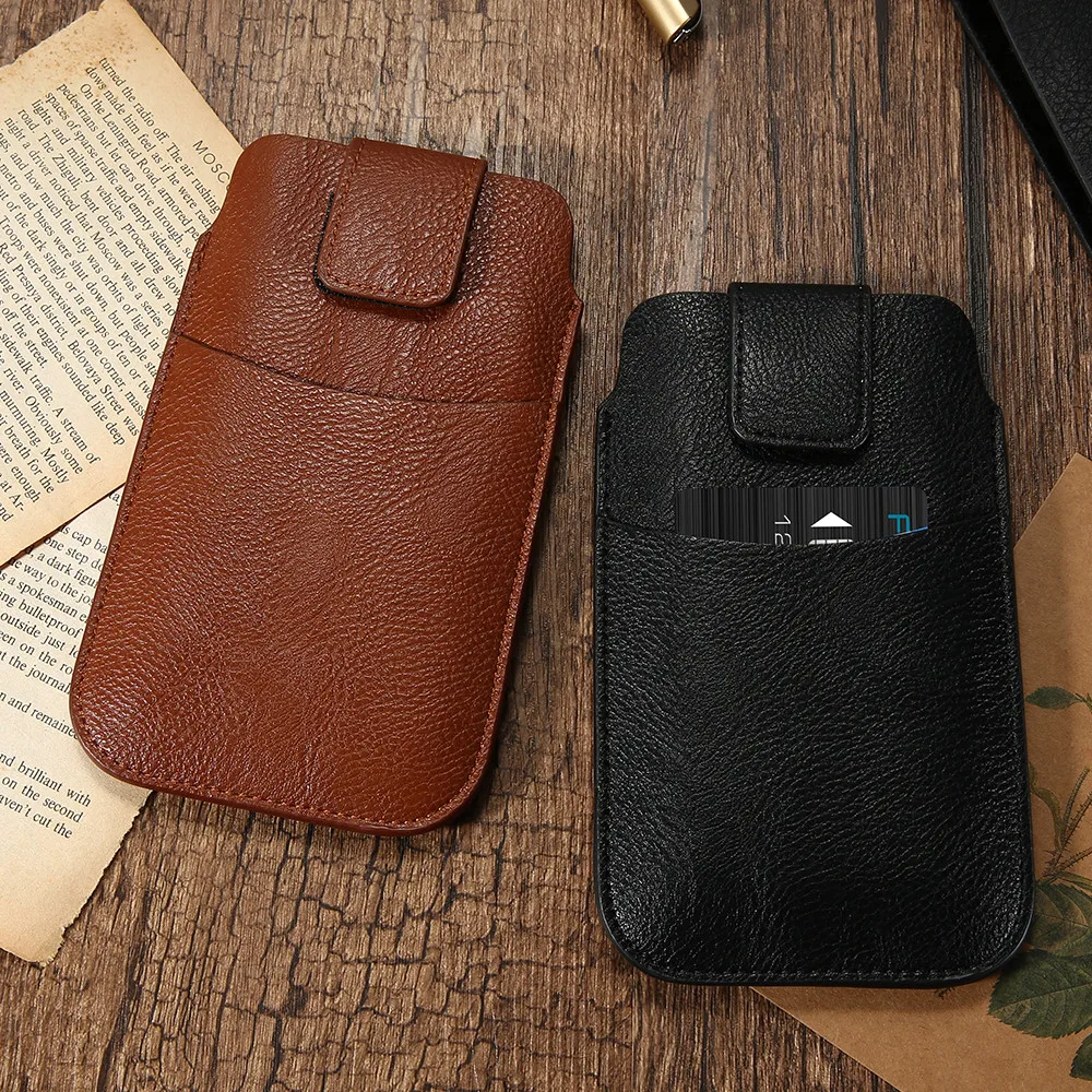 

KISSCASE Waist Bag Hook Loop Pouch Leather Holster With Belt Clip Cover Universal Phone Case For iPhone XS Samsung S10 Xiaomi F1