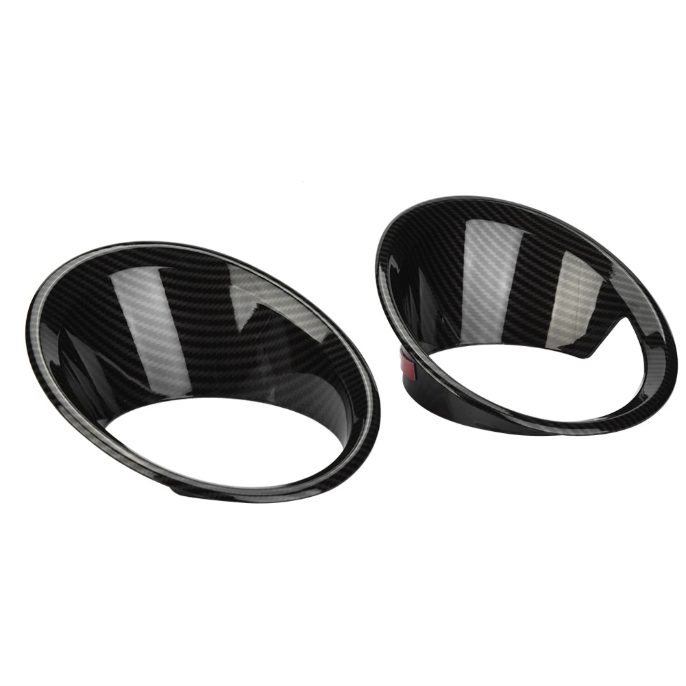 

2 pcs Car Carbon Fiber Style Front Fog Light Lamp Cover Trim for BMW X1 2016 2017 2018 2019 Front Bumper Chrome Fog light Cover