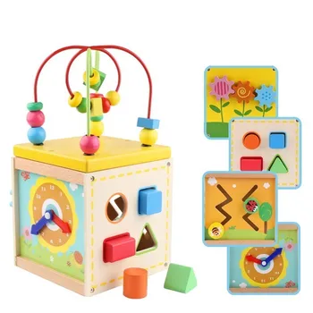 

Wood baby Wooden Toy For Children Wood Classic Multi Shape Sorter Block For Kids Gift Juguetes Brinquedos Multifunction Box