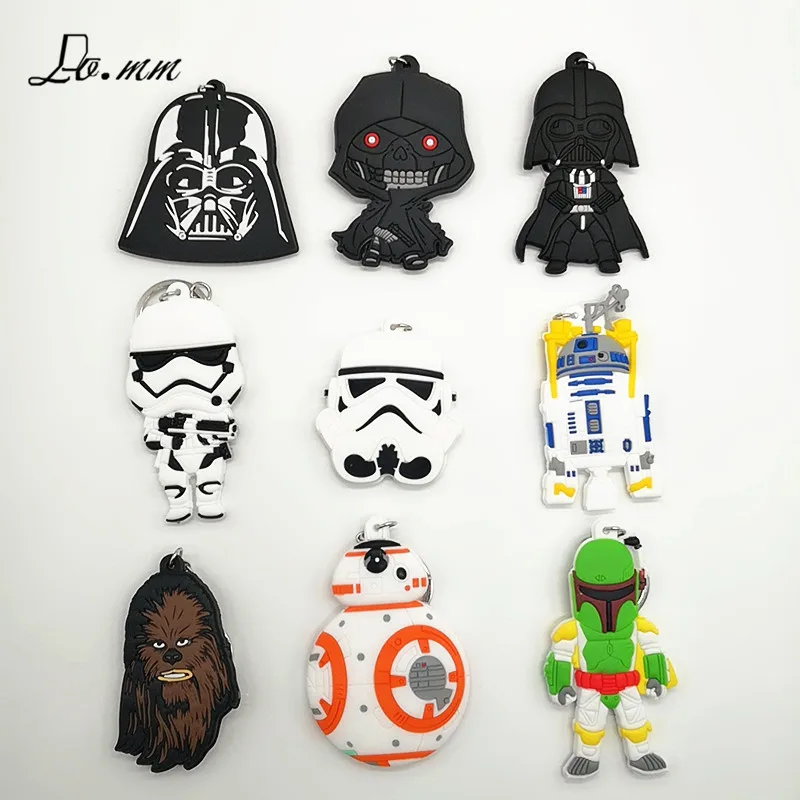 

Anime cartoon Star Wars Darth Vader keychain PVC cosplay storm troops figure novelty Personalized boys men women llavero 2018