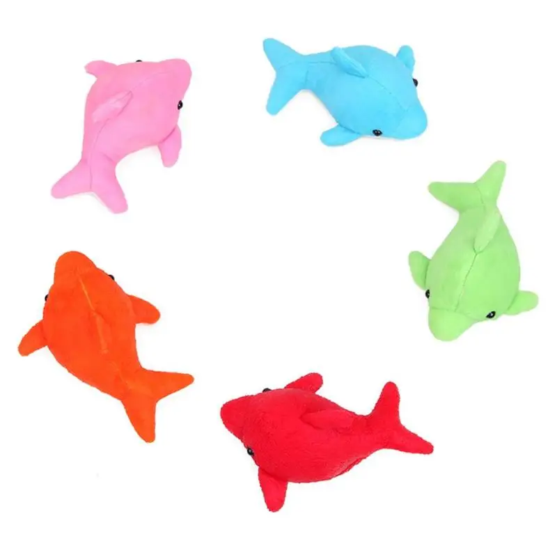 

Cute Cartoon Velvet Dolphin Doll Baby Swimming Water Absorption Bathing Toy