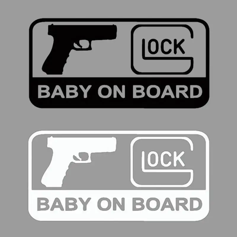 GLOCK BABY ON BOARD Character Decoration автомобильный виниловый автомобильный стикер Переводные картинки черный/серебристый