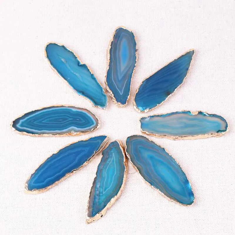 

7 Colors Agate Polished Irregular Slice Healing Wind Chimes Piece For DIY Gift