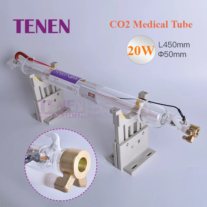 Медицинские CO2 лазерной трубки 20 W 450 мм Dia.50mm Co2 Стекло лампы для Co2 лазерной Красота гинекологии медицинского машина двойной посылка