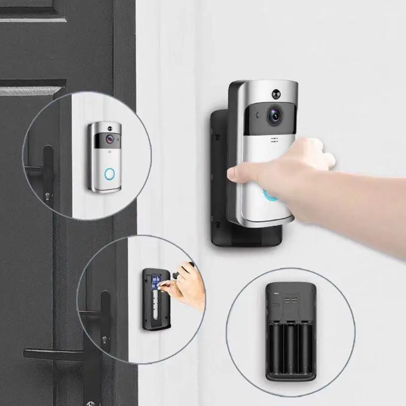  Wireless WiFi Smart HD 720P 1MP Visual Intercom Two Way Audio Recording Video Door Phone Intercom I