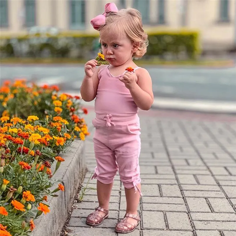 Новые популярные летние платья для детей малышей девочек одежда Однотонная