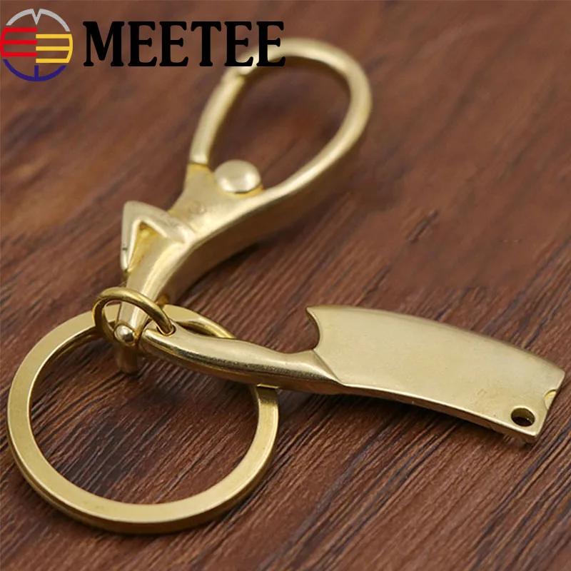 O Ring Solid Brass Keychain Hooks Men Belt Metal Buckles Wallet Chain