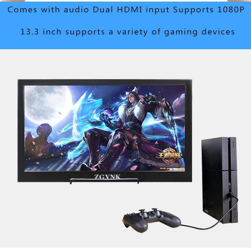 Портативный дисплей 13 3 дюйма для PS4 Ультратонкий двойной Дисплей HDMI внешний