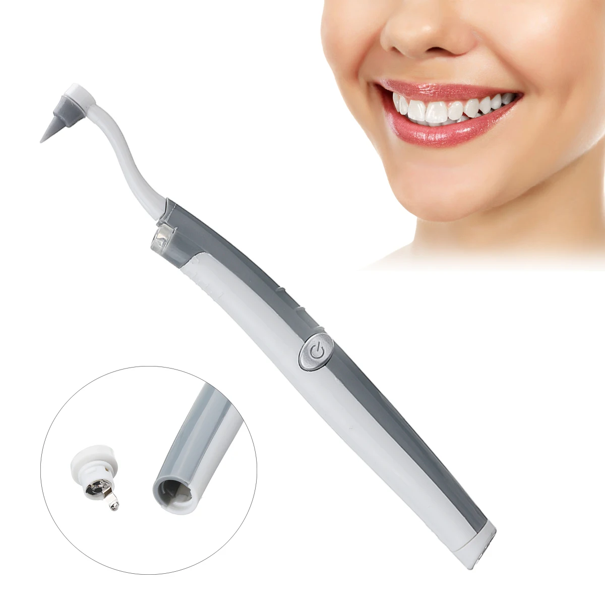 

Professional Gentle Dental Teeth Whiten Ultrasonic Dental Tooth Pick With LED Light Cleaner Polishing Beauty Instrument