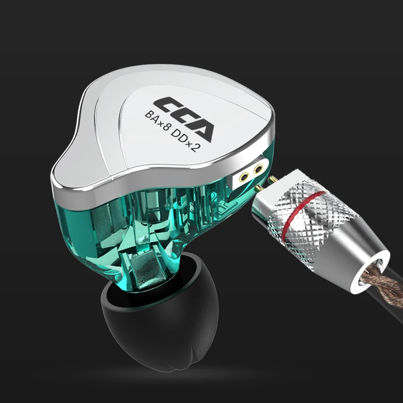 CCA C10 Hybrid Hanging In Ear Earphones Hifi Dj Sports Drive