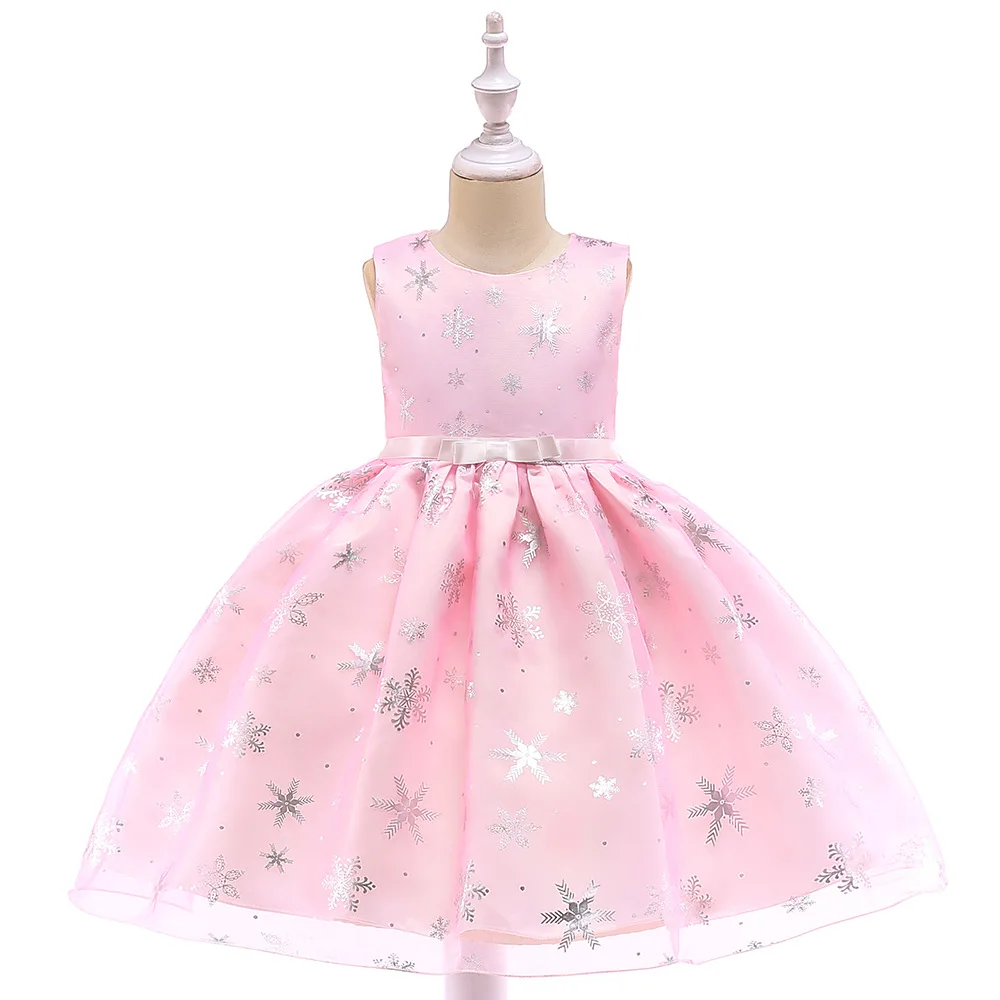

Europe New Princess Dress Lace Cute Sleeveless Dress for Girls Ball Gown Solid Clothes for Girls Casual Children `s Dress