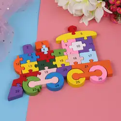 Раннего обучения Building Block игрушки Дети 3D деревянные игрушки Алфавит поезд интеллект игрушки Детские Обучающие буквы