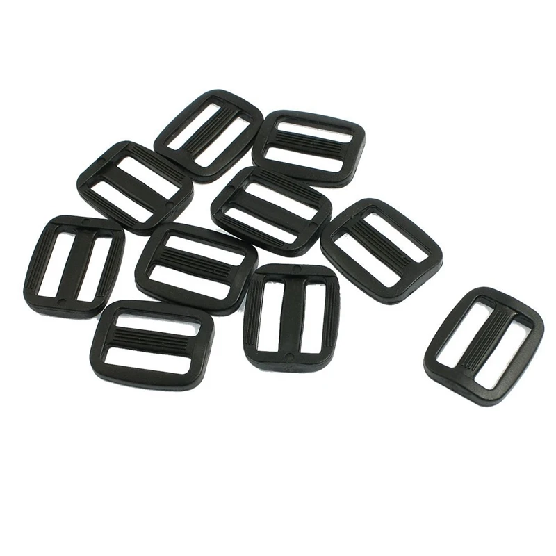 

Webbing 25/32" Black Hard Plastic Slide Rectangle Buckle 10 Pcs