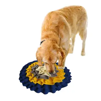 

Pet Toys Dog Round Pet Sniffing Pad Washable Training Blanket Feeding Mat Pet Felt Cloth DIY Pet Blanket