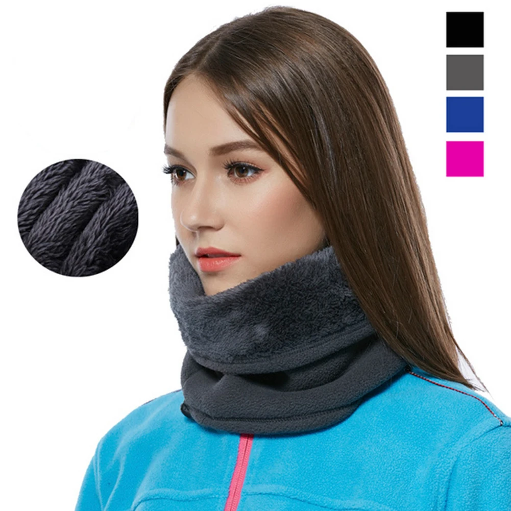 

Multi Use Winter Scarf Thicken Warm Fleece Neck Warmer Snood Scarves Men Women Cachecol Feminino Bufanda Scarf~3
