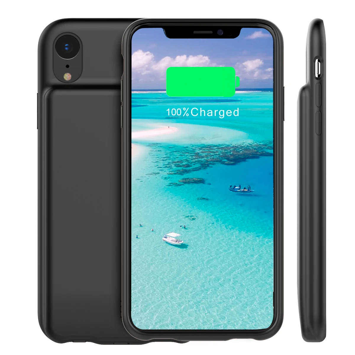 Для iPhone Xr чехол для зарядного устройства с аудио 5000 мАч перезаряжаемый внешний