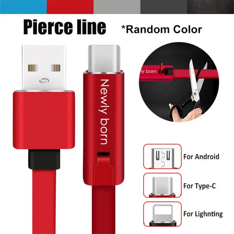 

Zinc Alloy Cable Data Renewable Data Charging Cable 1.5m Customizable Length Cable Data For Iphone Type C Android Color Random