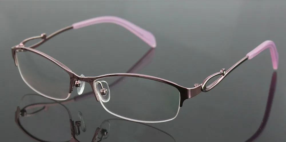 Женские очки из нержавеющей стали без оправы, оправа, Модные оптические очки, очки для близорукости, 7256