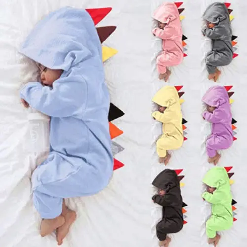 

3-24M Cartoon Dinosaur Infant Baby Girl Boy Rompers Newborn Baby Long Sleeve Jumpsuit Pajamas Baby Clothing
