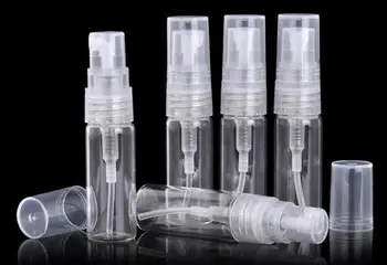 

300pcs MINI Glass 2ml Atomizer bottle Pump Refillable Perfume Fine Mist Spray Empty Bottle Sample Vial By DHL