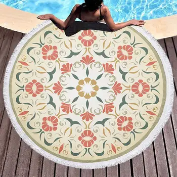 

Indian Round Mandala Tapestry Wall Hanging Polyester Throw Towel Beach Yoga Mat Decor Boho Circle Beach Towel Serviette De Plage