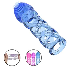 Silicone Male Penis Ring Real Penis Dildo Extender Cock Ring Penis Sleeve Lengthen Reuseable Ring On Penis Sex Toys For Adults