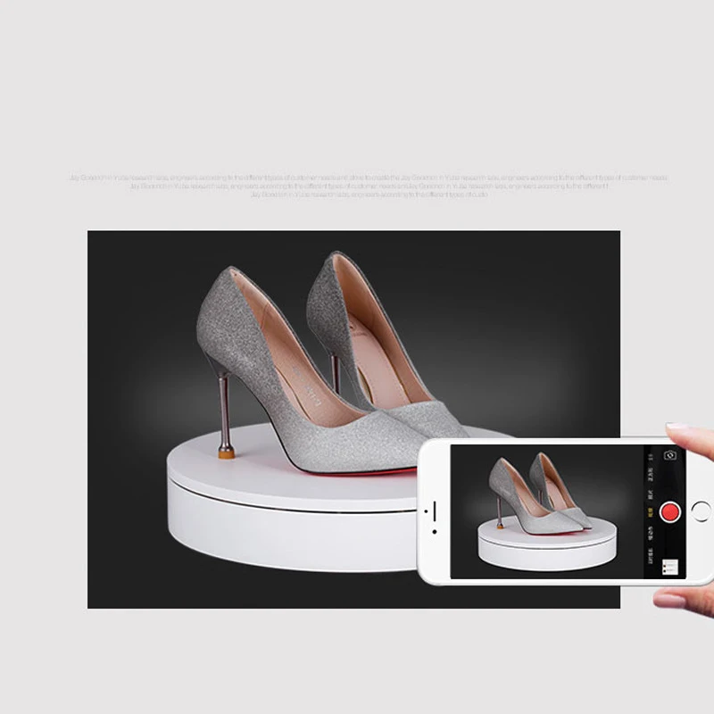  32cm Smart Remote Control Speed Direction 360 Degree Auto-Rotation Photography Rotating Turntable D