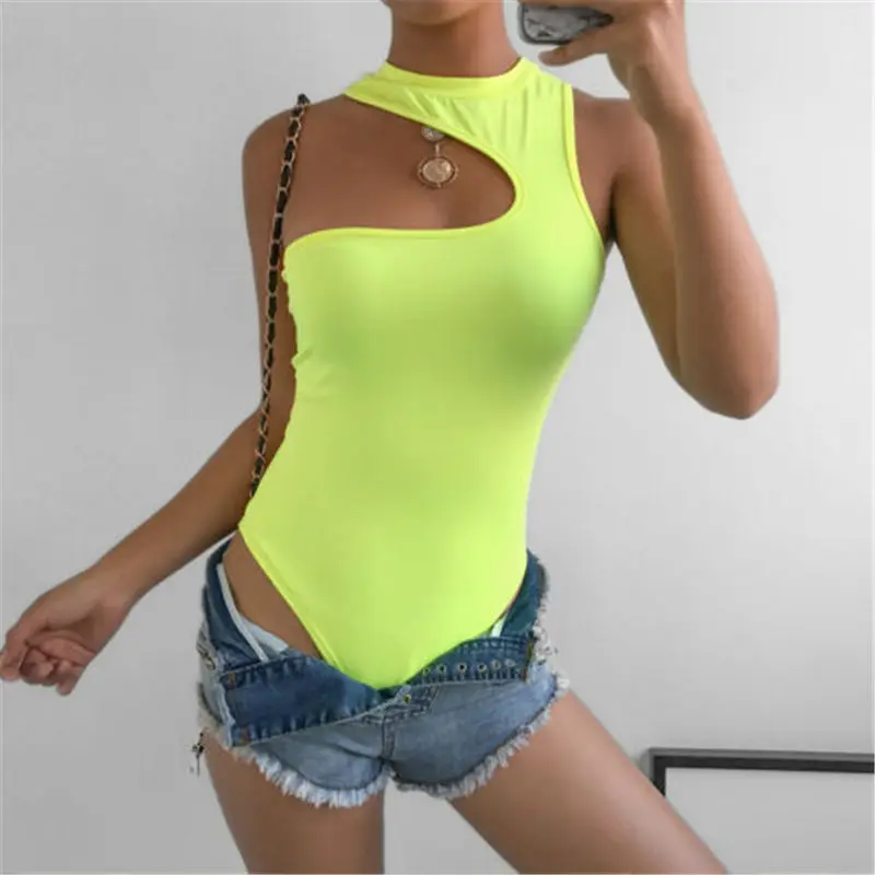 Meihuida Newly 2019 High Waist Padded Women Bodysuits Unique Push up