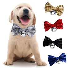 Pet Collar Sequin Bowknot Adjustable Pet Bow Tie With Hollow Bell And Plastic Buckle Multiple Colors Applicable To Small And Cat Pet Collar Sequin Bowknot Adjustable Pet Bow Tie With Hollow Bell And Plastic Buckle Multiple Colors Applicable To Small And Cat